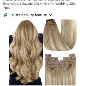 Hair extensions blonde 22”